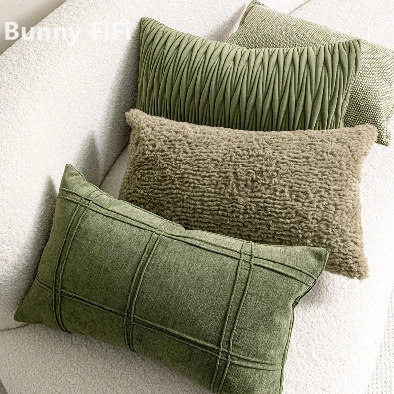 Housse de Coussin Velours Côtelé – Style Moderne