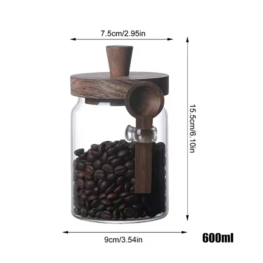 Bocaux de Conservation en Verre avec Couvercle en Bois | Aicha Living