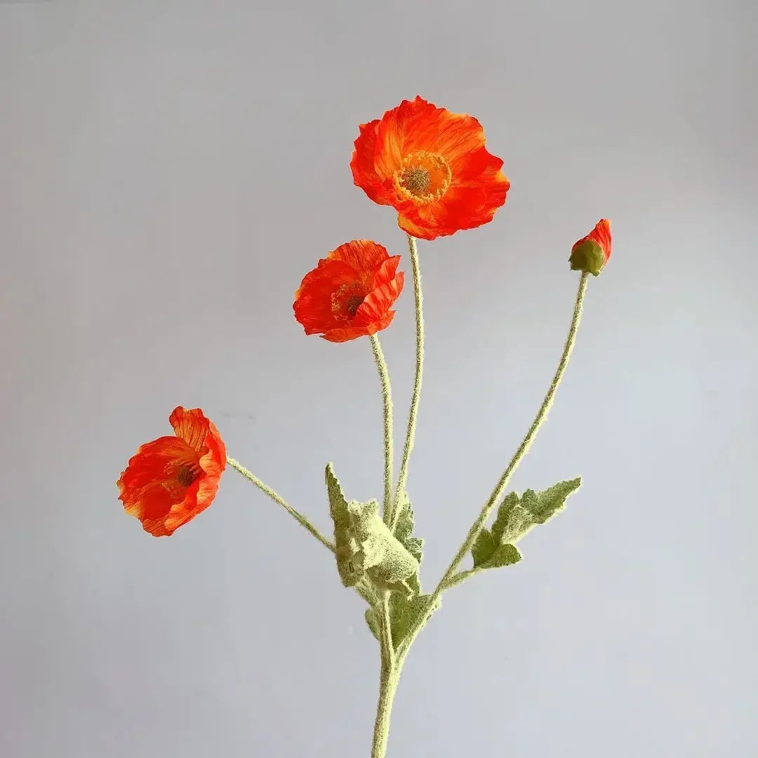 Fleurs de pavot artificielles – Bouquet décoratif élégant