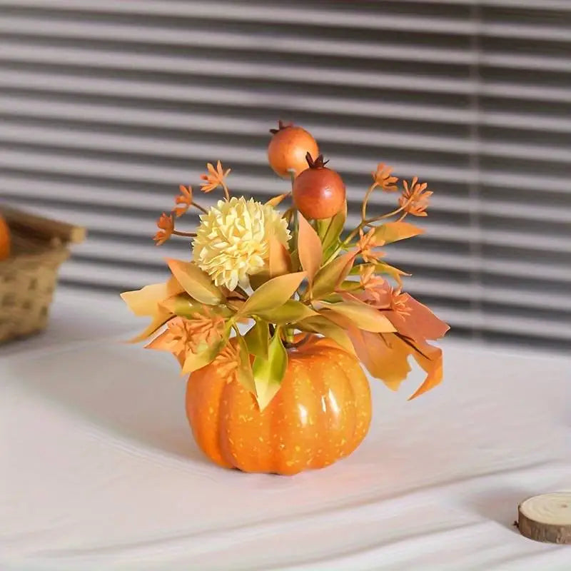 Composition Florale Citrouille – Décoration d’Automne 🎃🍁