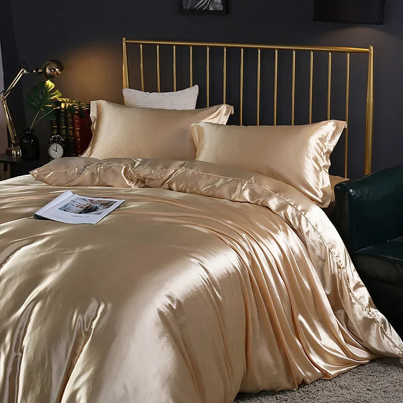 Parure de lit satinée élégante