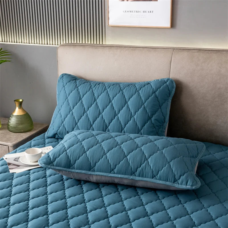 Taies d’oreiller matelassées en coton imperméable