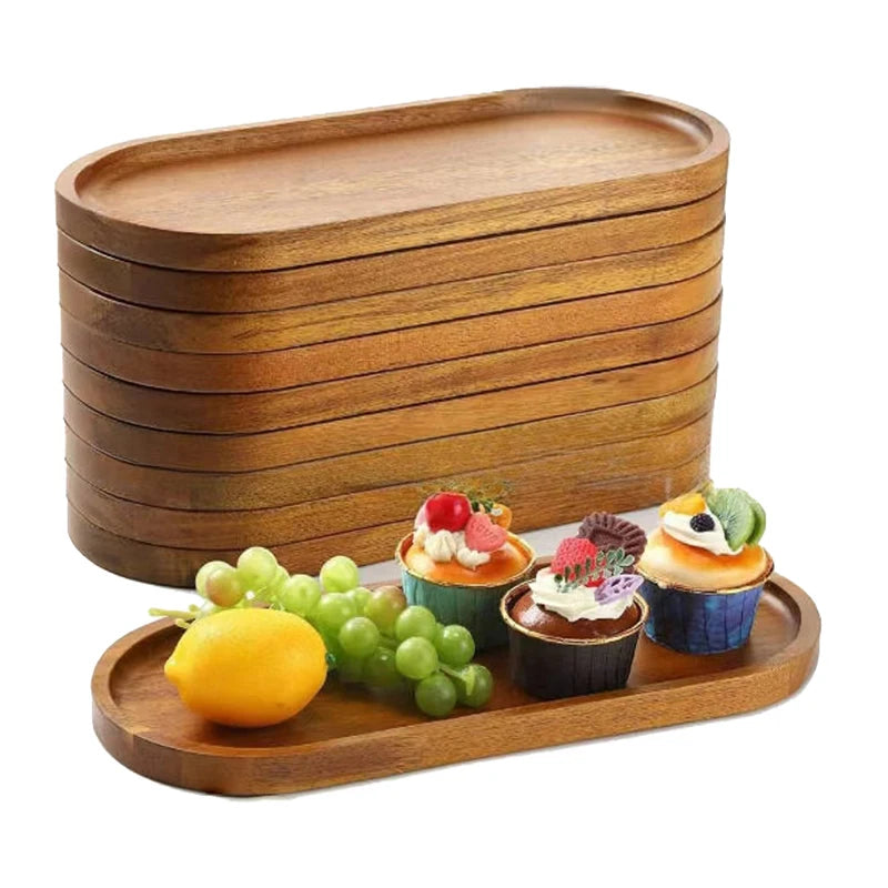 Plateau de Service en Bois Massif – Style Japonais