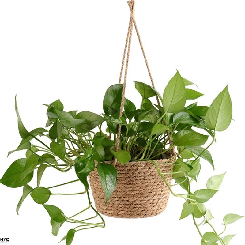 Panier suspendu pour plante en jute 🌿
