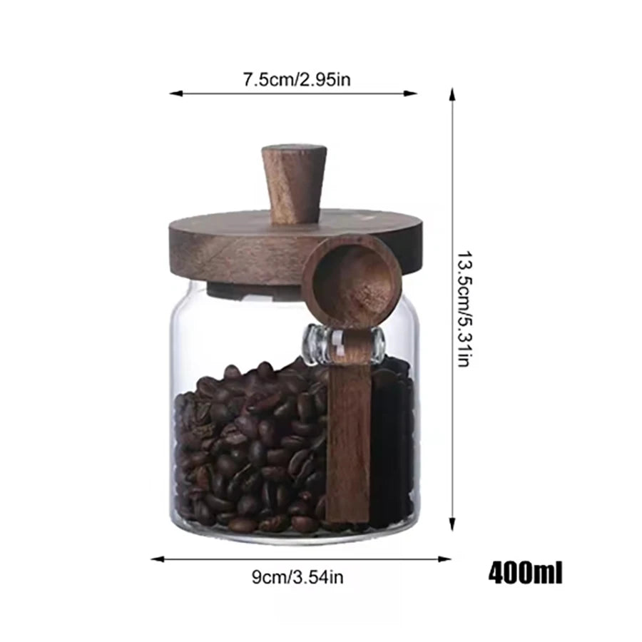 Bocaux de Conservation en Verre avec Couvercle en Bois | Aicha Living