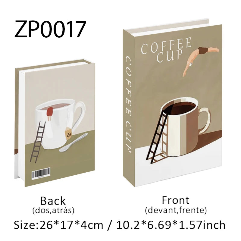 Faux livre décoratif avec boîte de rangement de luxe