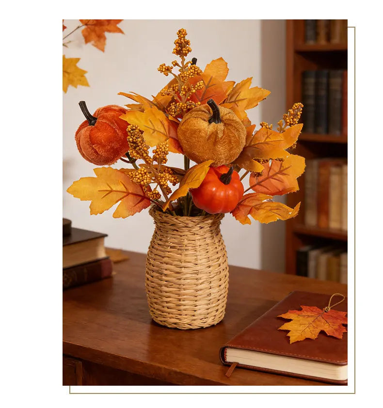 Bouquet d’Automne Citrouilles & Feuilles 🍂🎃
