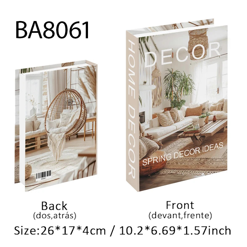 Faux livre décoratif avec boîte de rangement de luxe