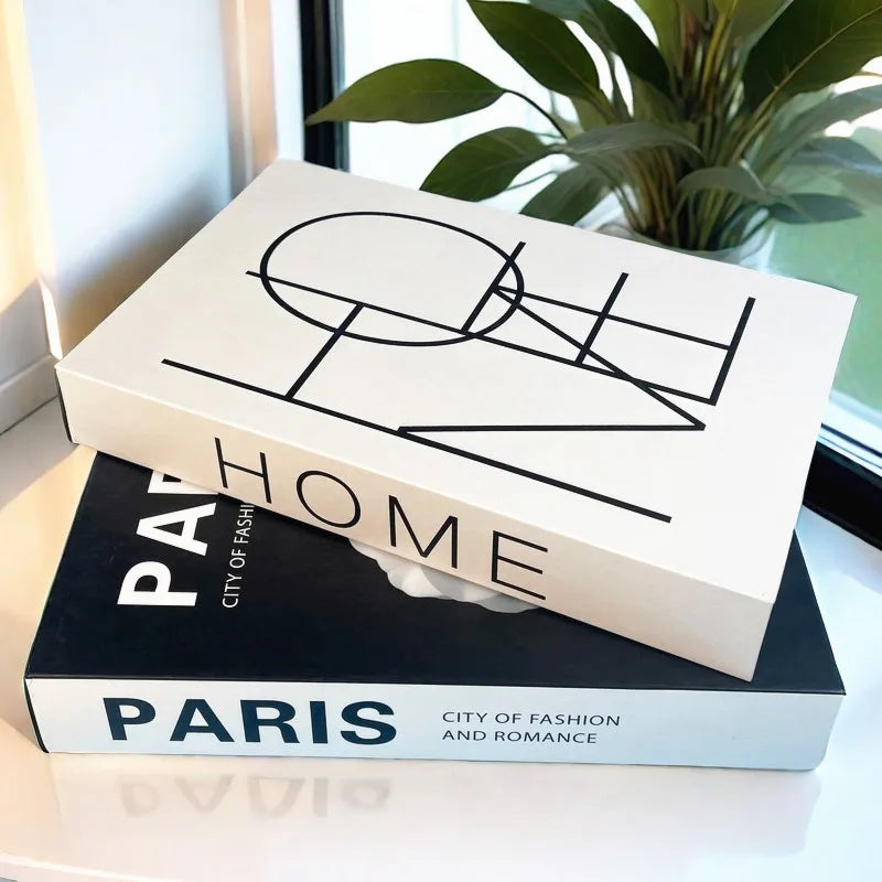 Faux livre décoratif avec boîte de rangement de luxe
