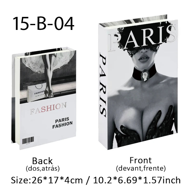 Faux livre décoratif avec boîte de rangement de luxe