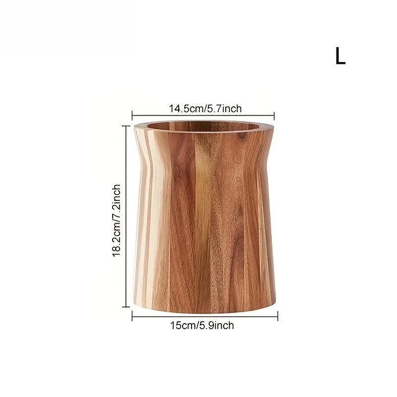 Porte-Ustensiles Rotatif en Bois 360° – Organisateur de Cuisine Élégant
