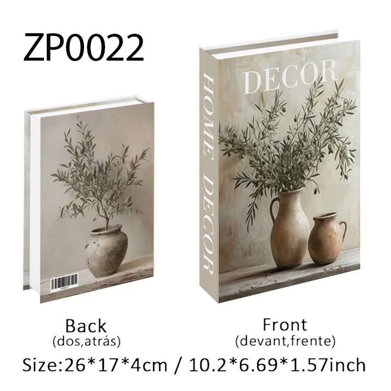 Faux livre décoratif avec boîte de rangement de luxe