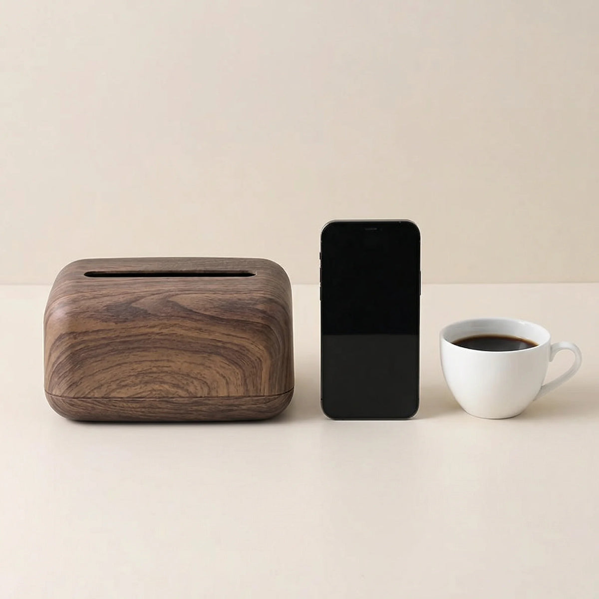 Boîte à mouchoirs effet bois – Élégante & naturelle