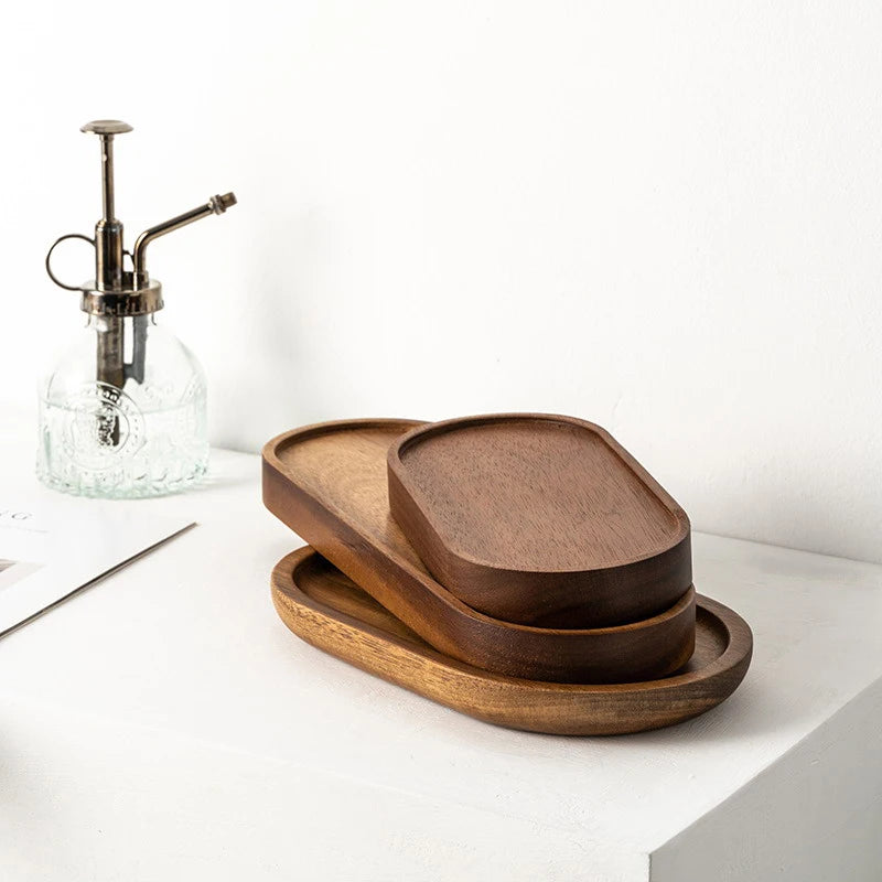 Plateau de Service en Bois Massif – Style Japonais