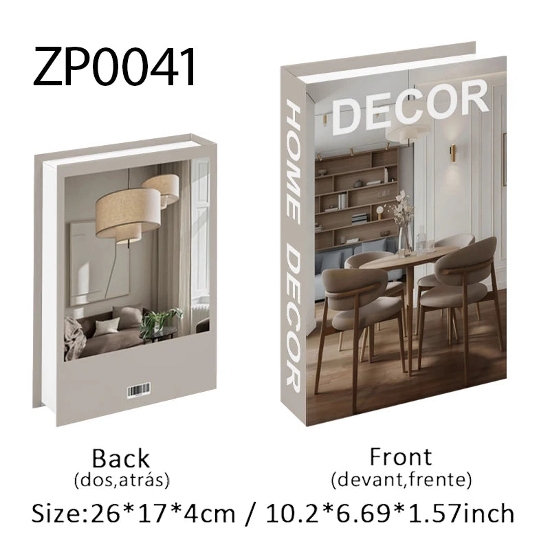 Faux livre décoratif avec boîte de rangement de luxe
