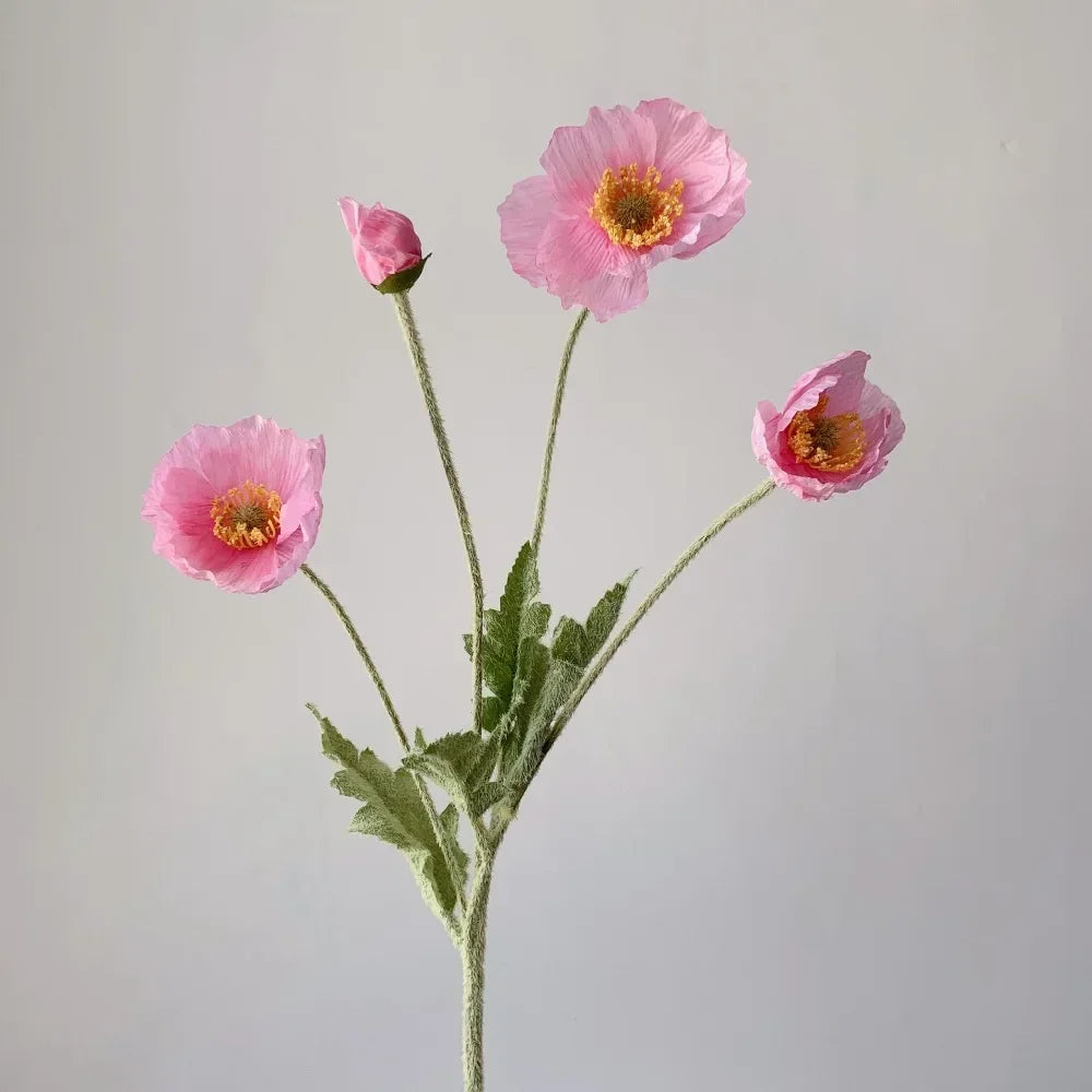 Fleurs de pavot artificielles – Bouquet décoratif élégant