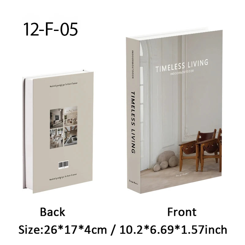 Faux livre décoratif avec boîte de rangement de luxe