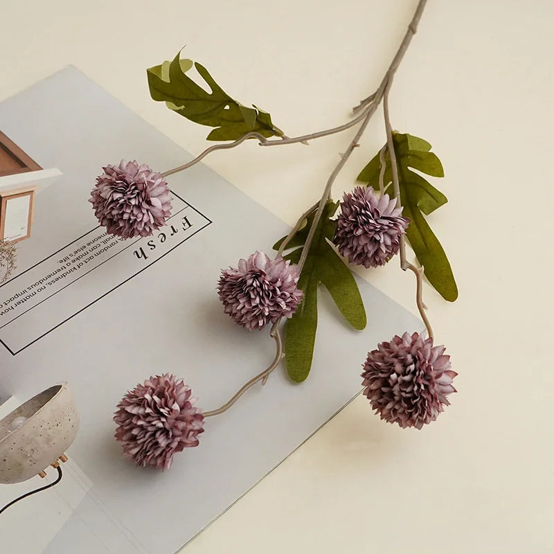 Fleurs de chrysanthème artificielles – Décoration élégante