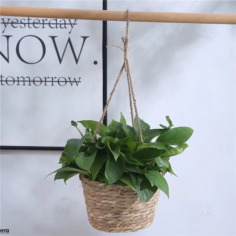 Panier suspendu pour plante en jute 🌿