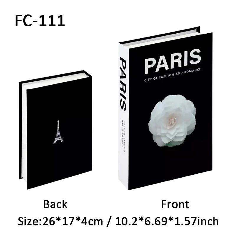 Faux livre décoratif avec boîte de rangement de luxe