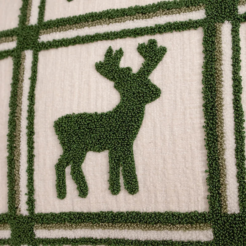 Housse de coussin de Noël brodée