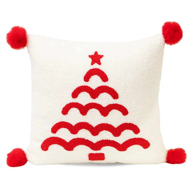 Housse de coussin de Noël brodée
