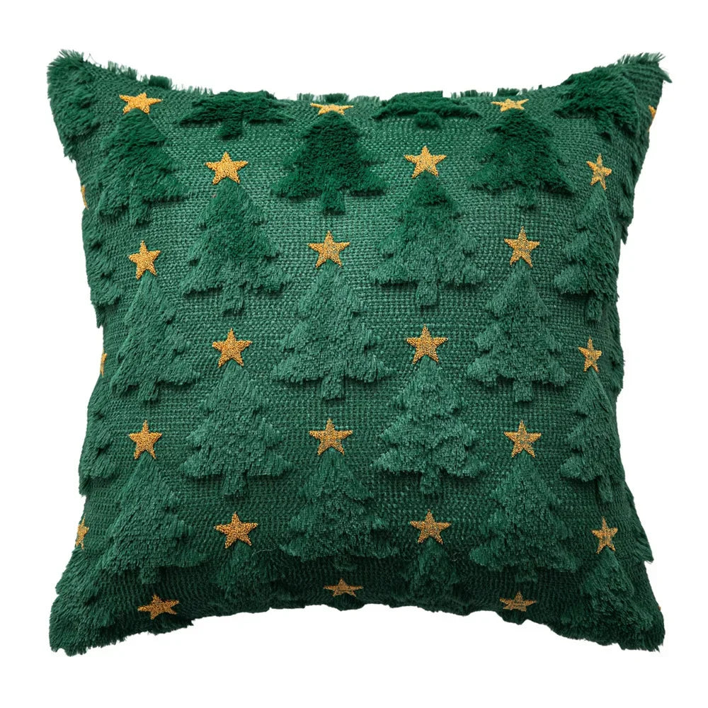 Housse de coussin de Noël en relief 45 × 45 cm