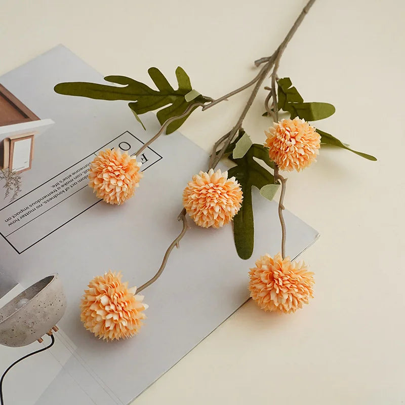 Fleurs de chrysanthème artificielles – Décoration élégante