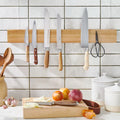 Porte-Couteaux Magnétique Mural en Bois d’Acacia – Support de Cuisine Premium