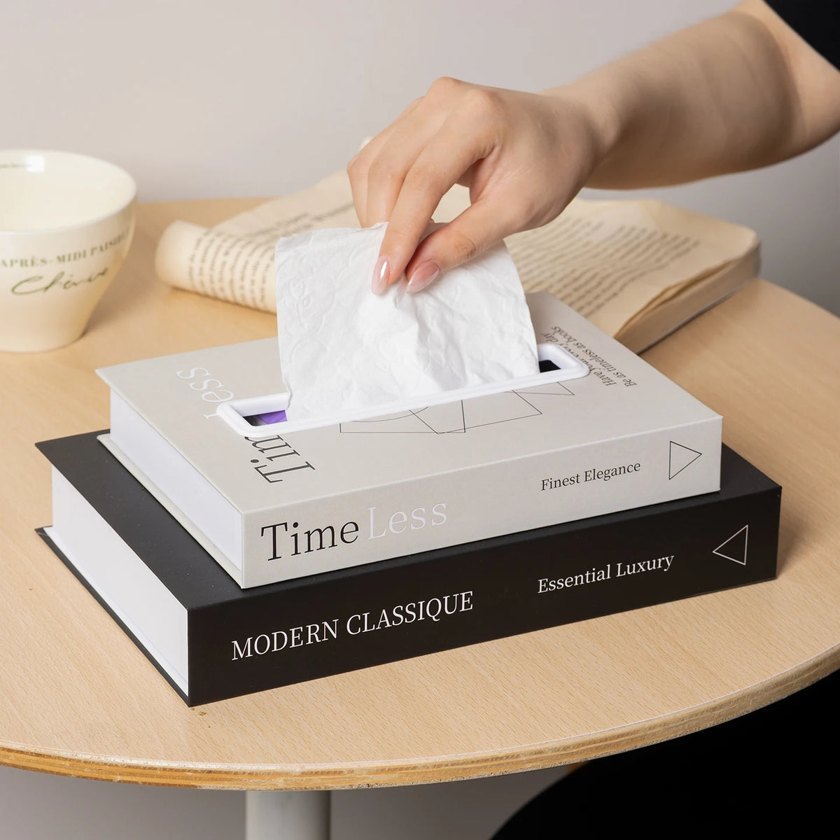 Boîte à mouchoirs effet livre 🤎