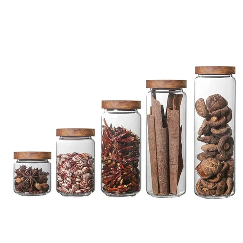 Bocal Hermétique Premium en Verre & Bambou