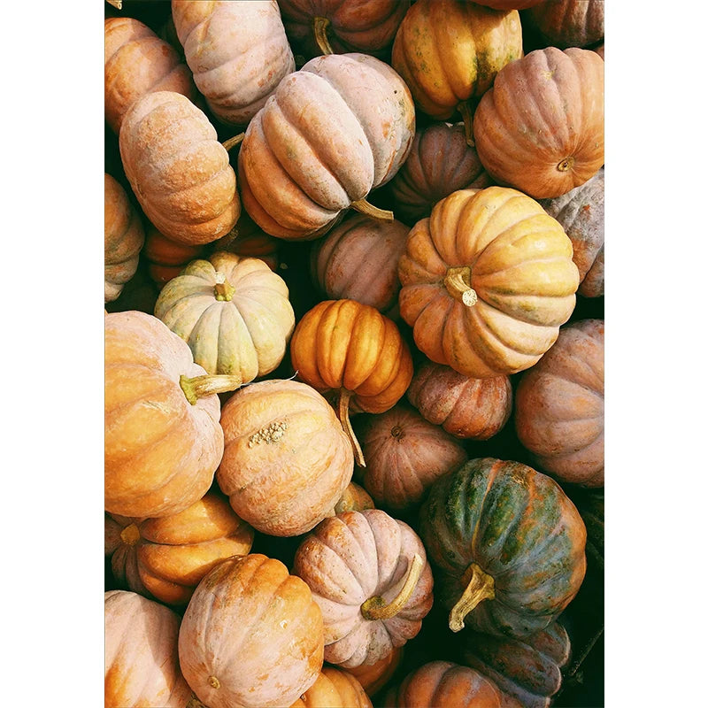Affiches Décoratives d’Automne – Paysages, Citrouilles & Feuilles Dorées