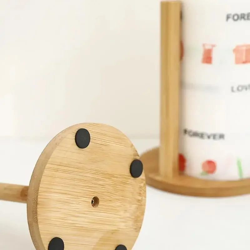 Porte-Essuie-Tout en Bois Naturel