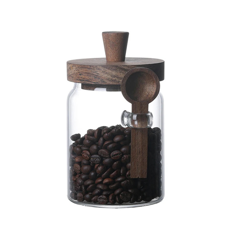 Bocaux de Conservation en Verre avec Couvercle en Bois | Aicha Living