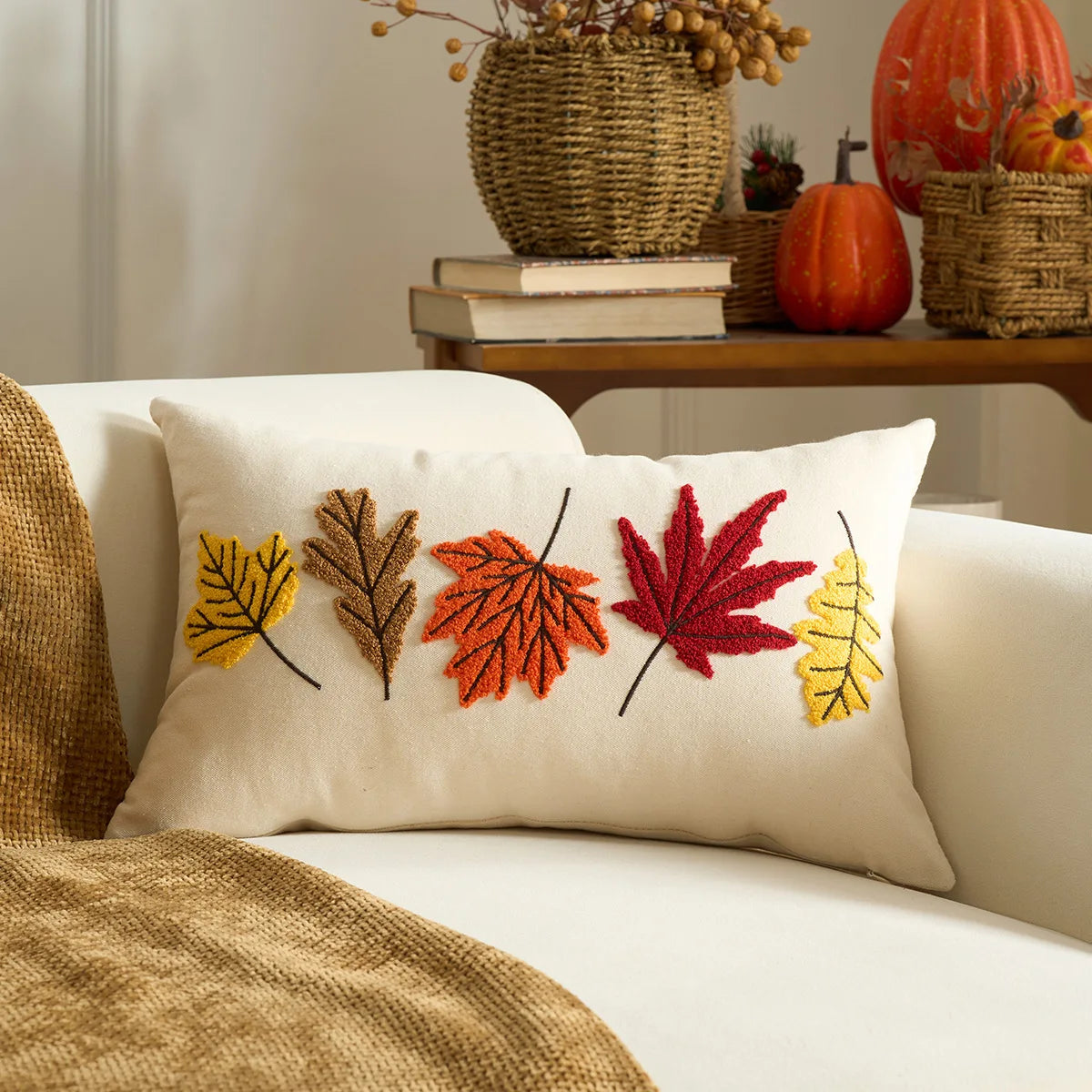Housse de Coussin Citrouille – Collection Automne 🍂🎃