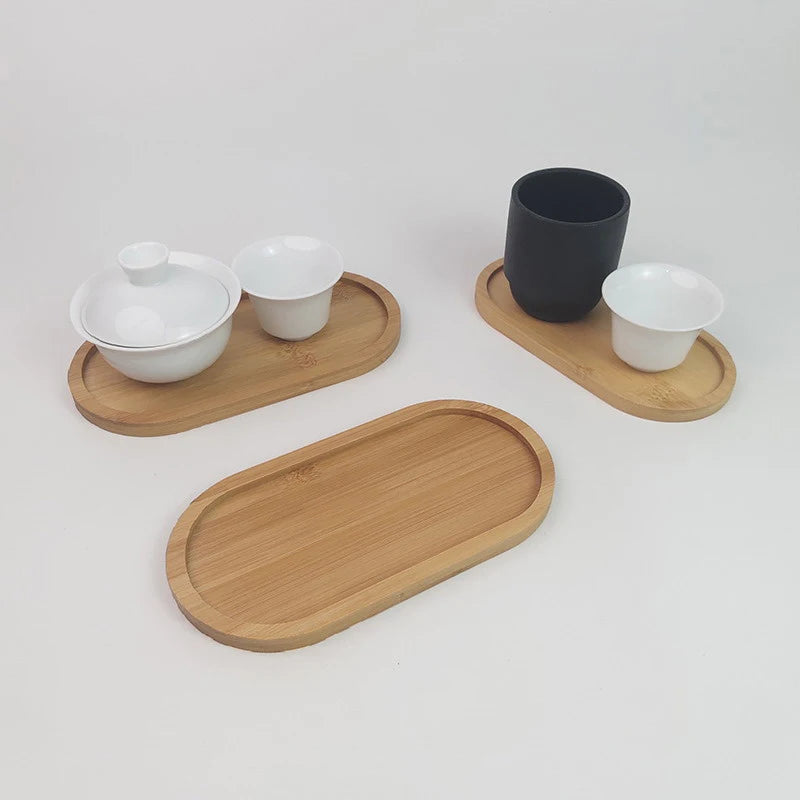 Plateau de Service en Bois Massif – Style Japonais