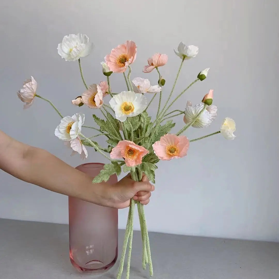 Fleurs de pavot artificielles – Bouquet décoratif élégant