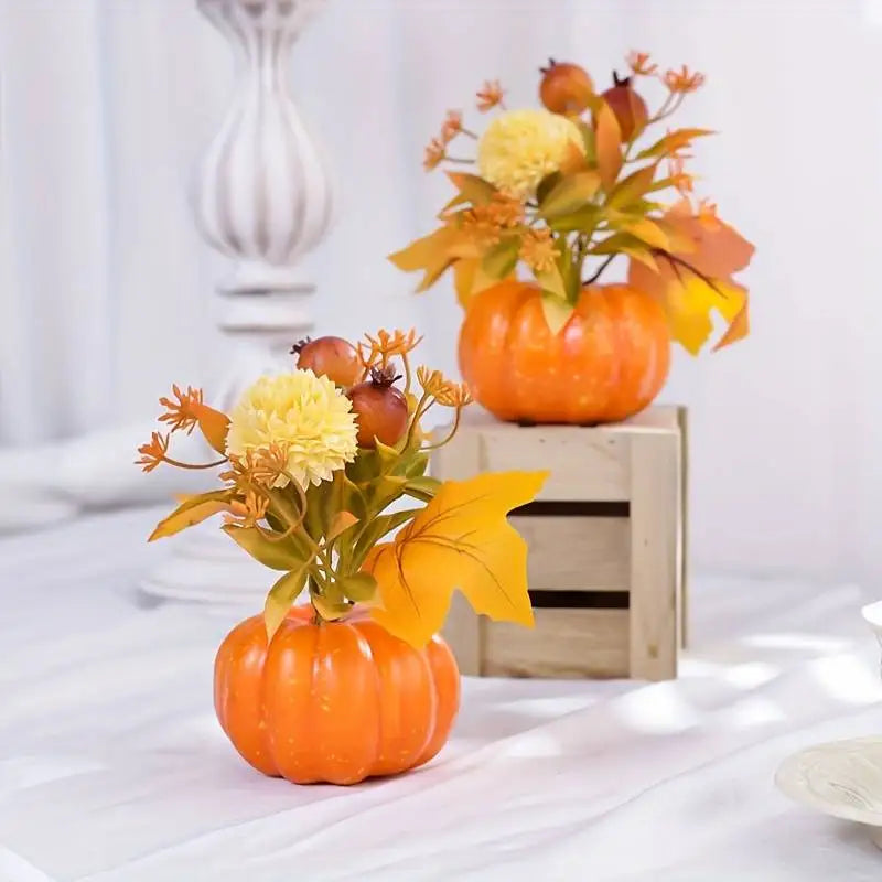 Composition Florale Citrouille – Décoration d’Automne 🎃🍁
