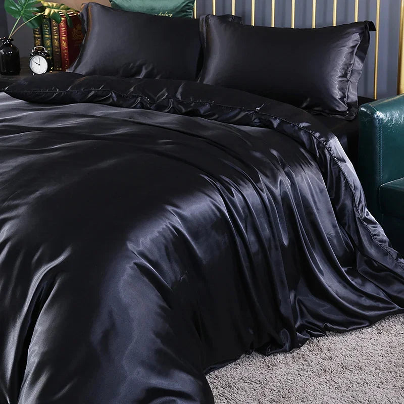 Parure de lit satinée élégante