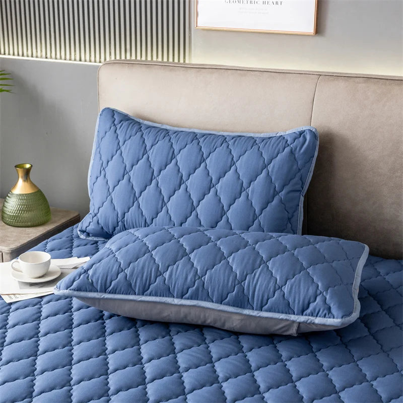 Taies d’oreiller matelassées en coton imperméable