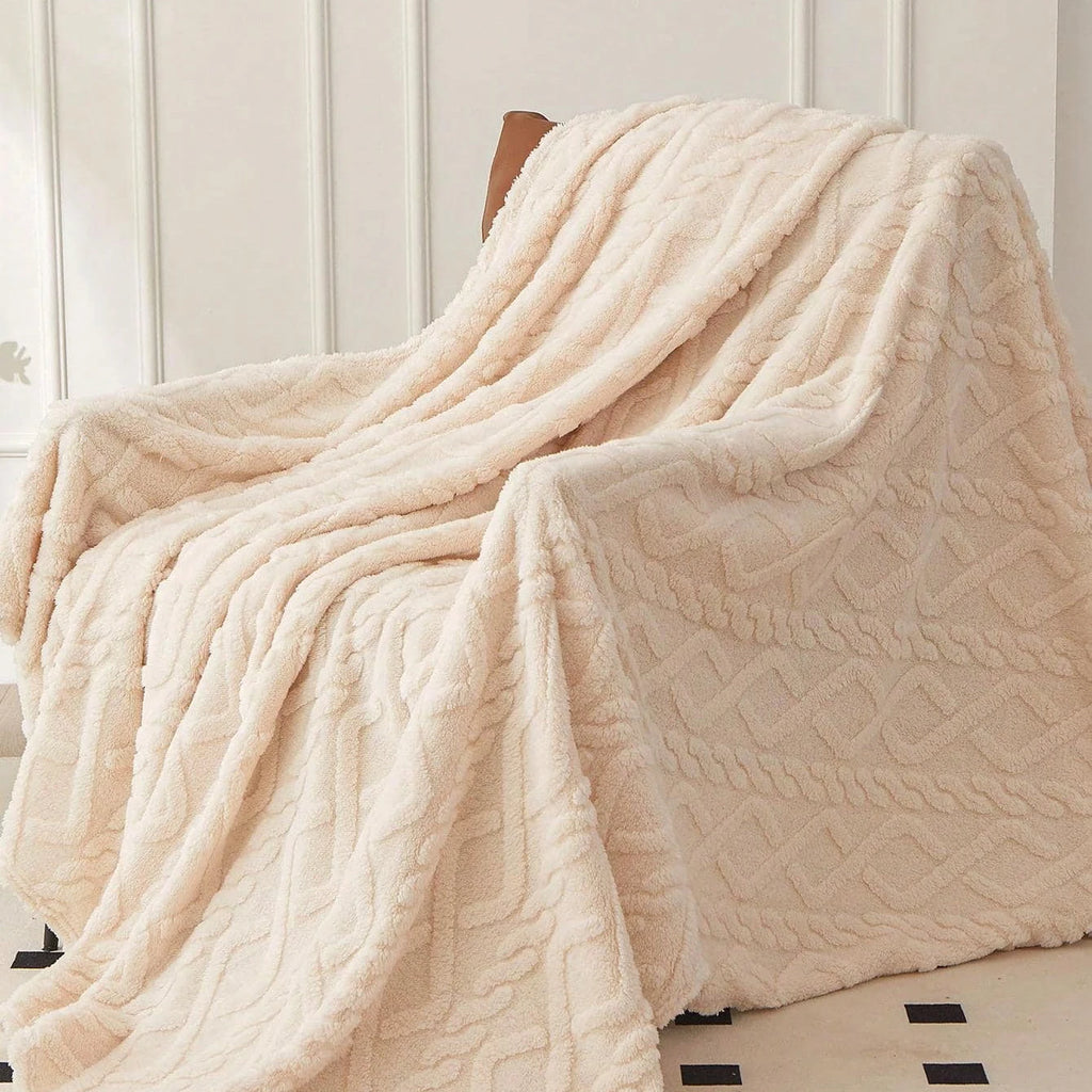 Plaid Polaire Doux – Couverture Décorative pour Canapé et Lit
