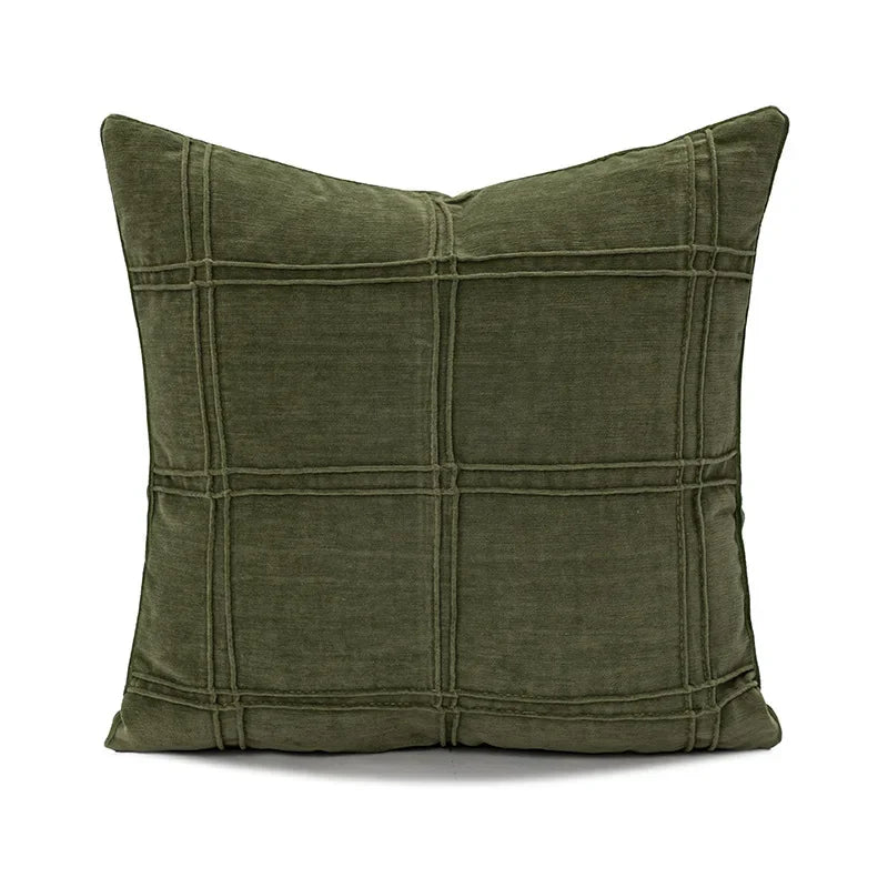 Housse de Coussin Velours Côtelé – Style Moderne
