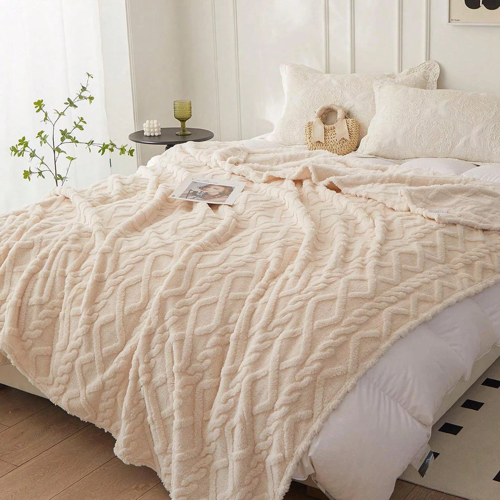 Plaid Polaire Doux – Couverture Décorative pour Canapé et Lit